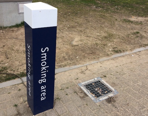 Smoking area on campus