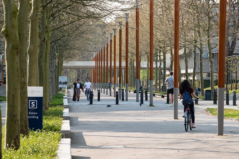 Weer een beetje leven op de campus. Foto: Jack Tummers