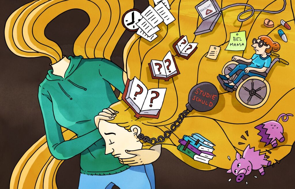 Studentenzorgen. Illustratie: Ivana Smudja